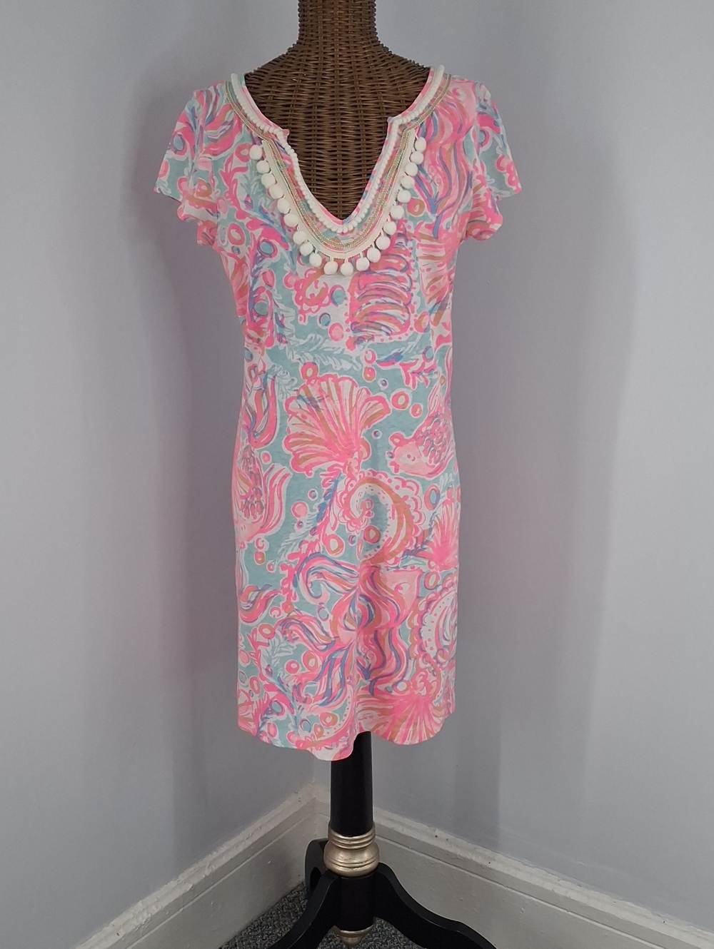 Lilly Pulitzer Pink & Aqua Swirl-Print Dress